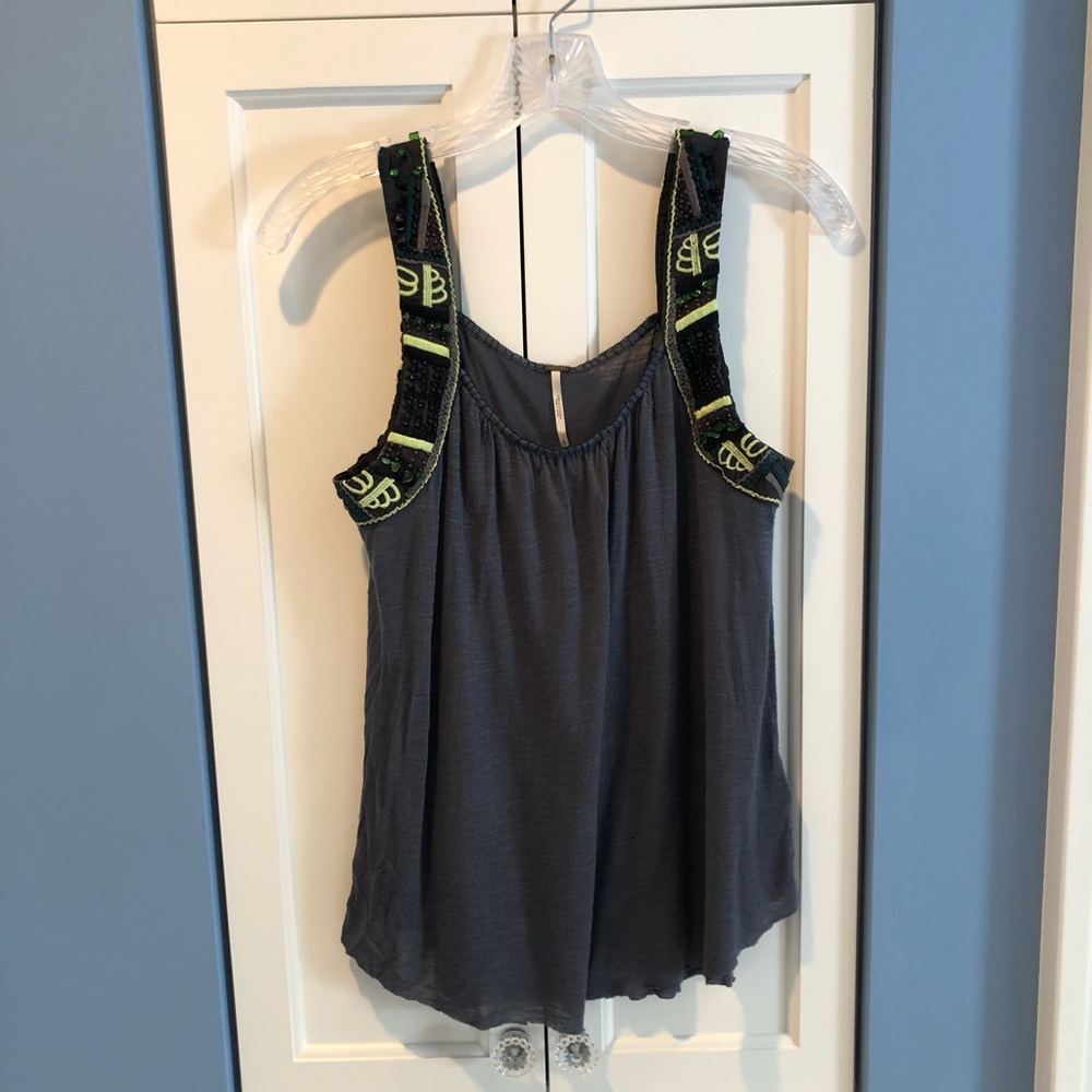 Free People Top with Beaded Straps